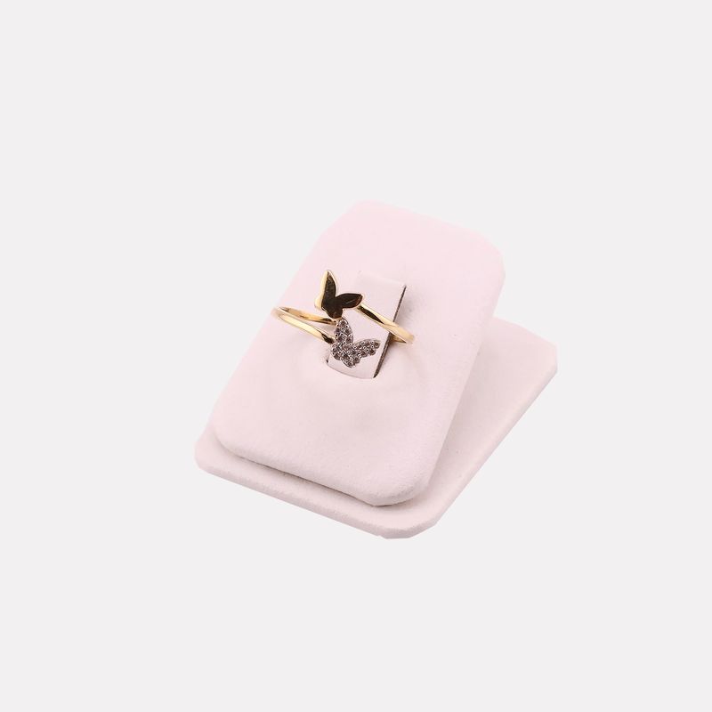 Anillo Mariposa Doble C/p 14k 1.7g #9