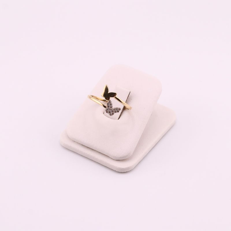 Anillo Mariposa Doble C/p 14k 1.7g #9