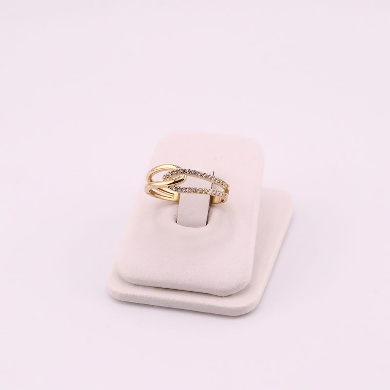 Anillo Enlazado C/p 14k 2g #9