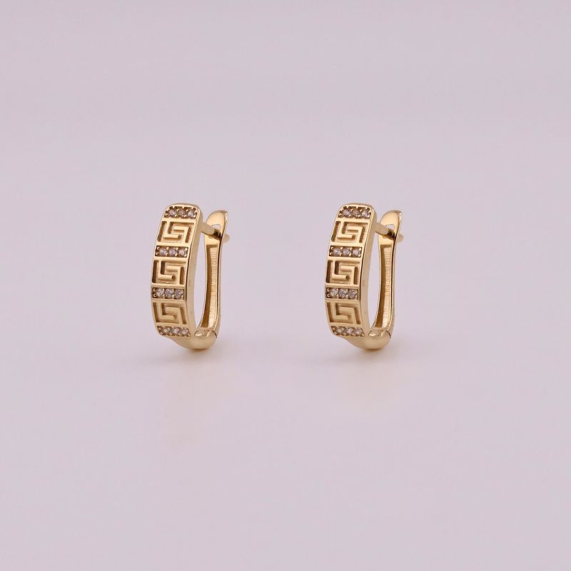 Aretes Griegos C/p Bca 14k 2.9g