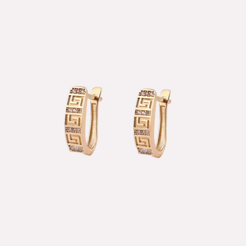 Aretes Griegos C/p Bca 14k 2.9g