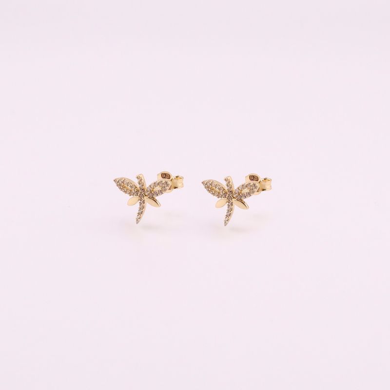 Aretes Libelula C/p Bca 14k1.6g