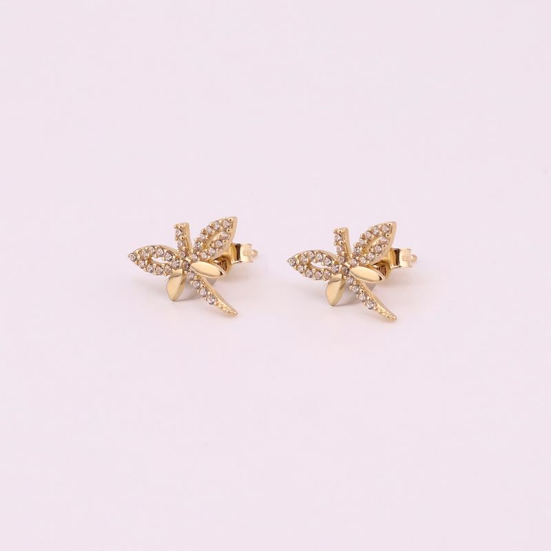 Aretes Libelula C/p Bca 14k1.6g