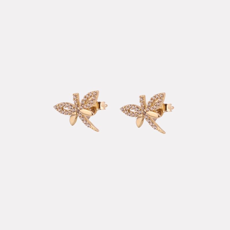 Aretes Libelula C/p Bca 14k1.6g