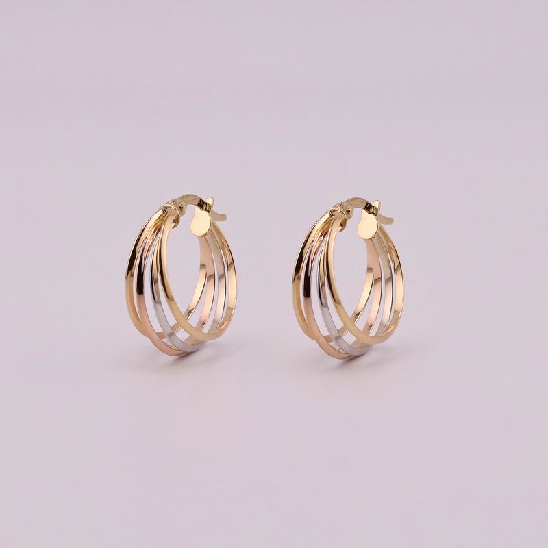 Arracadas Triples Tnos 14k2.1g