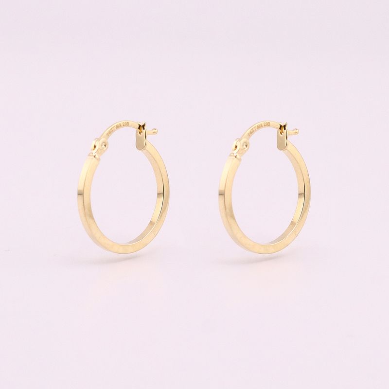 Arracadas Lisas 14k 1.3g