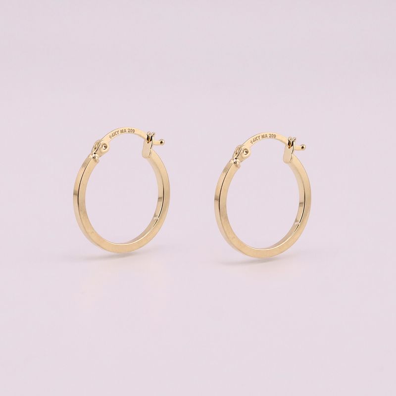 Arracadas Lisas 14k 1.3g