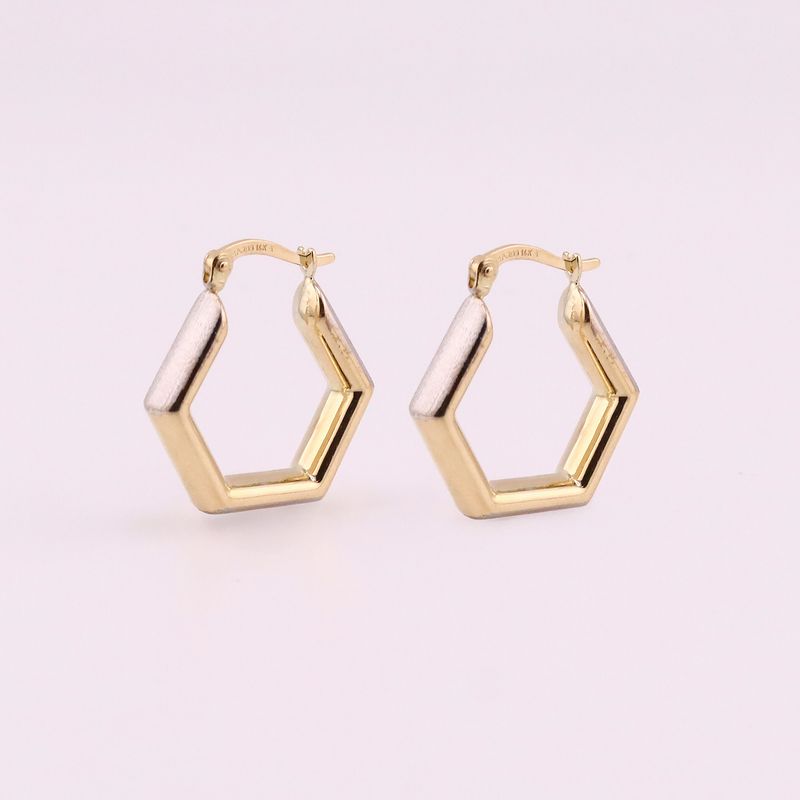 Arracadas Pentagono Sat. 14k2.3
