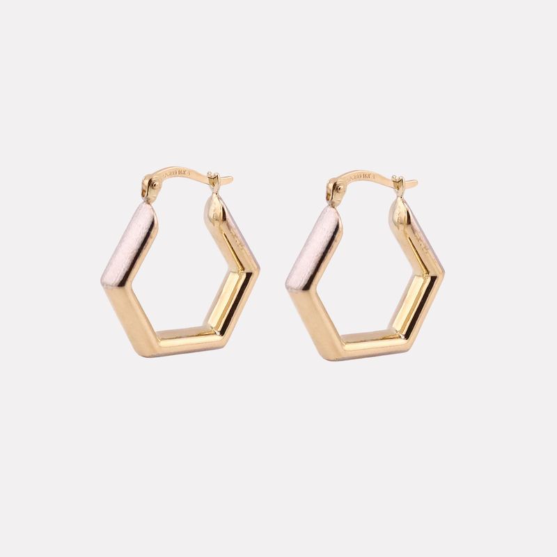 Arracadas Pentagono Sat. 14k2.3