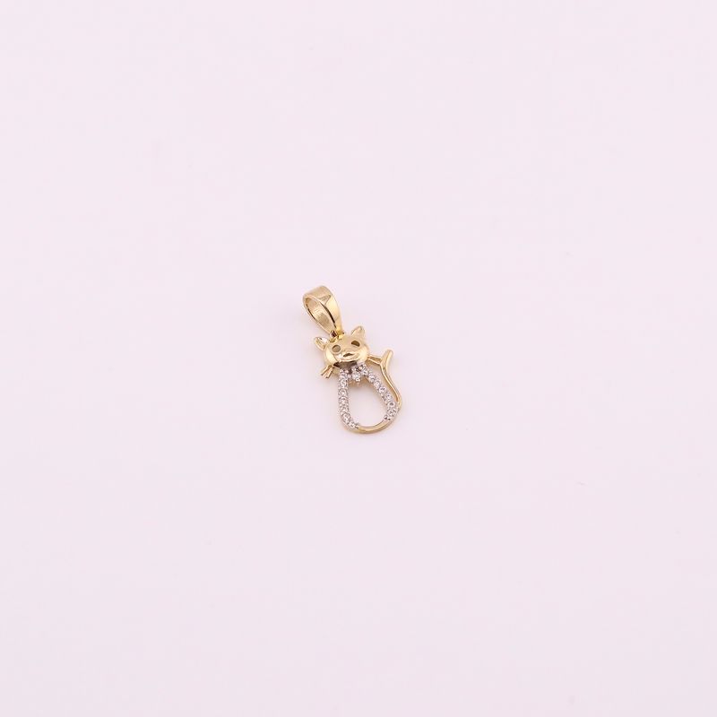 Dije Gatito C/p Bcas 14k 1.1g