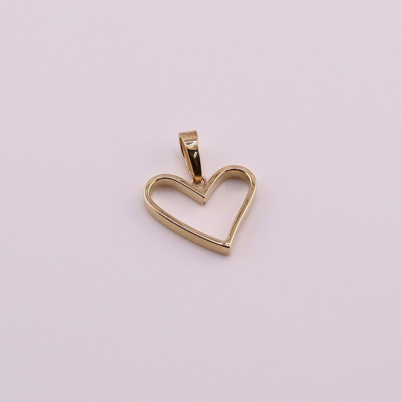 Dije Silueta Corazon  14k 1.3g