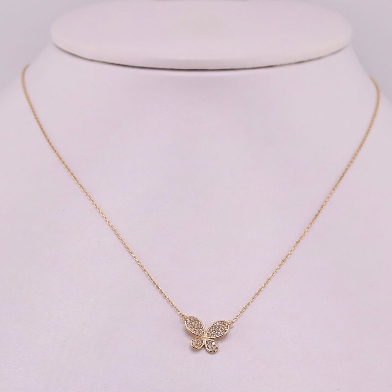 Gargantilla Mariposa C/p 14k 1.8g