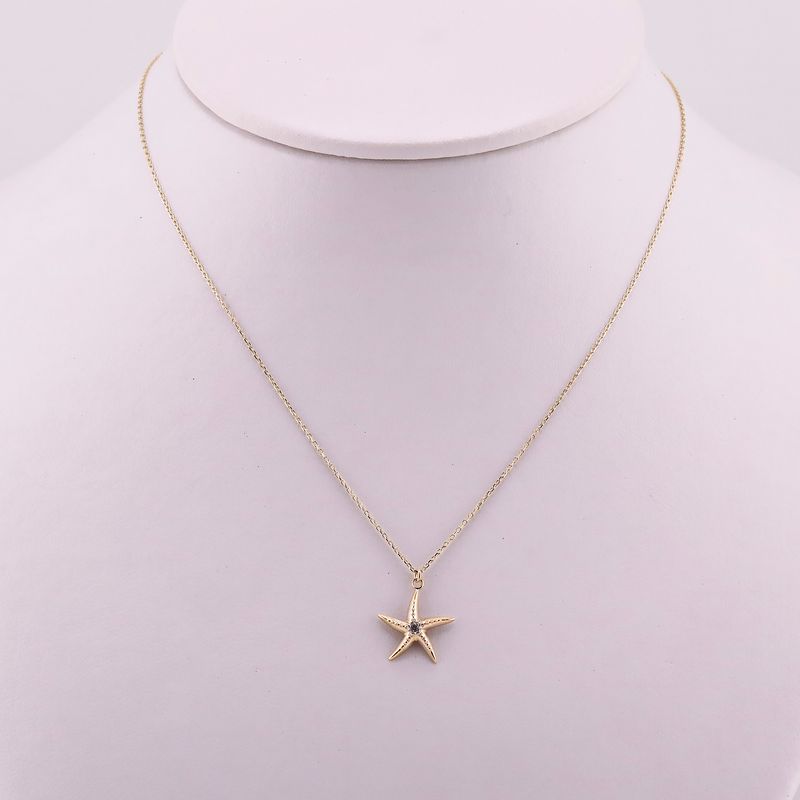 Gargantilla Estrella De Mar 14k 1.6g