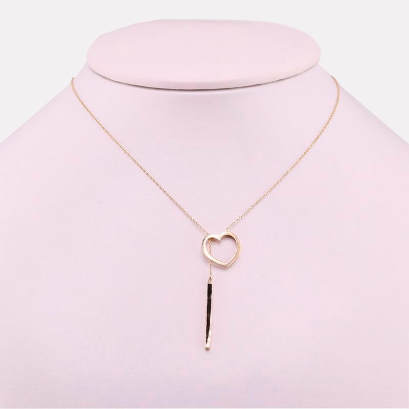 Gargantilla Corbatin Corazon  14k 2.6g