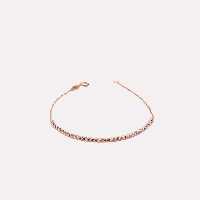 Pulsera Borlas Diamant. 14k 2.2g 17cm