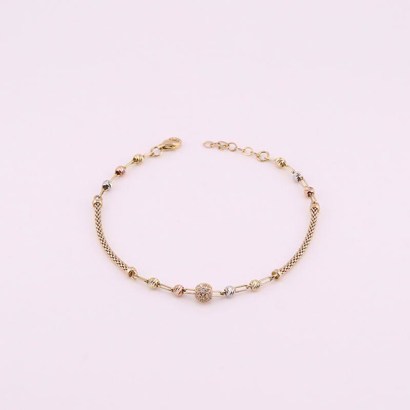 Pulsera Borla C/p 14k 3g 18cm