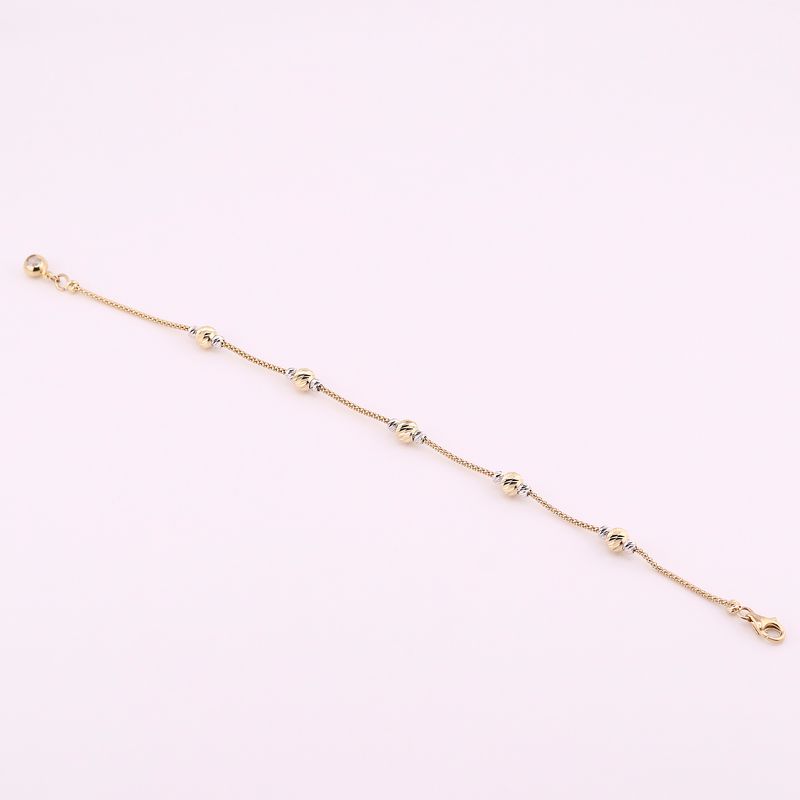 Pulsera Borlas Relim. C/p 14k 3g 18cm