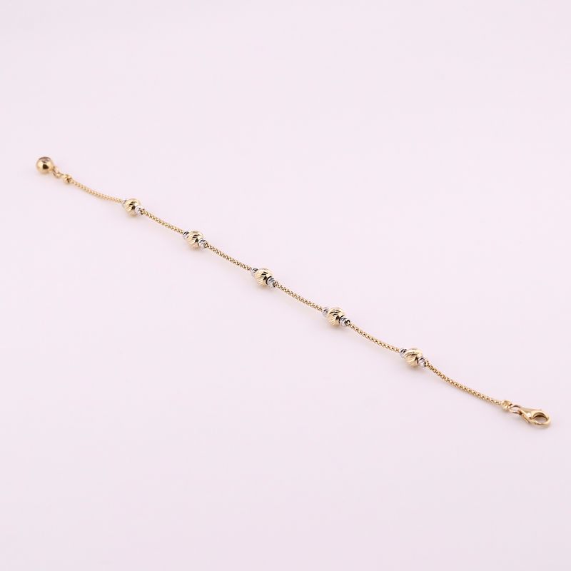 Pulsera Borlas Relim. C/p 14k 3g 18cm