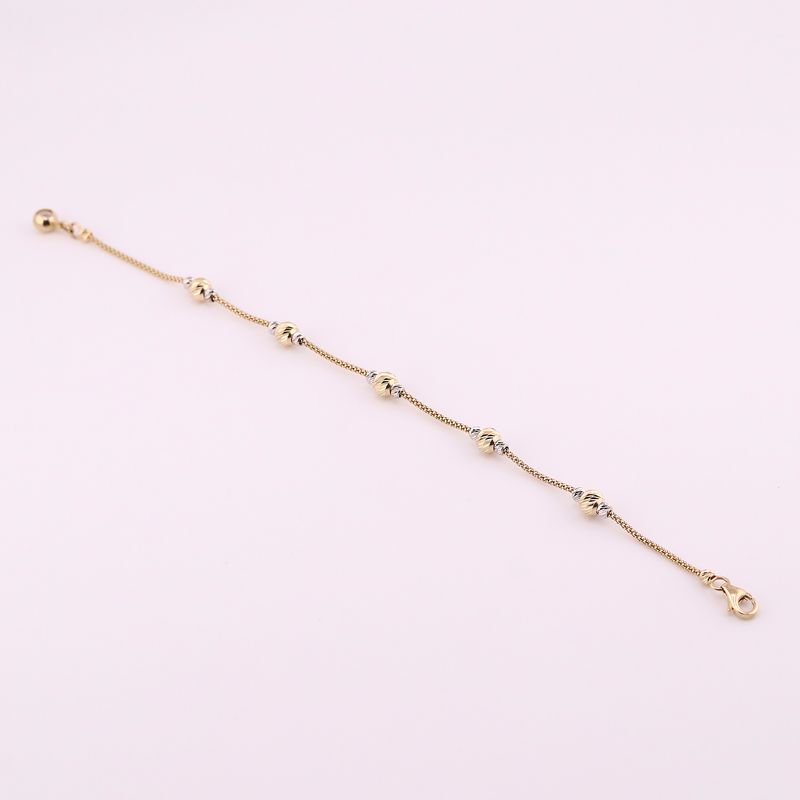 Pulsera Borlas Relim. C/p 14k 3g 18cm