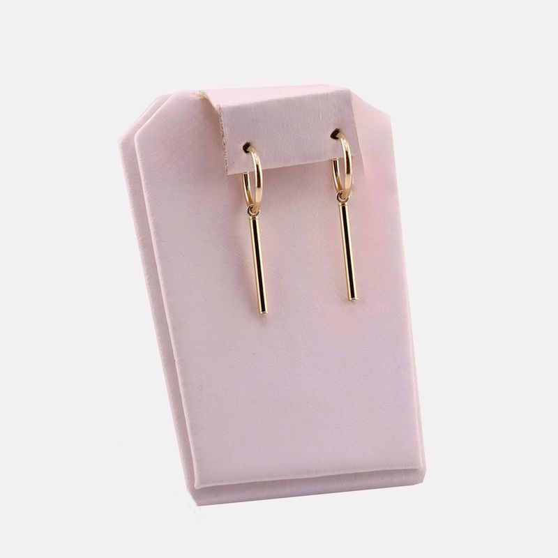 Aretes Con Barra Colg. 10k 1.5g