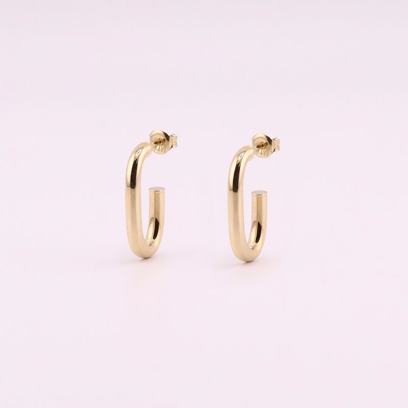 Aretes Gancho Tubo 10k 1.6g