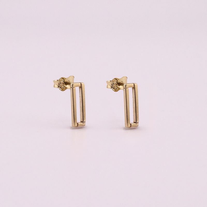 Aretes Rectangulo 10k 1.2g