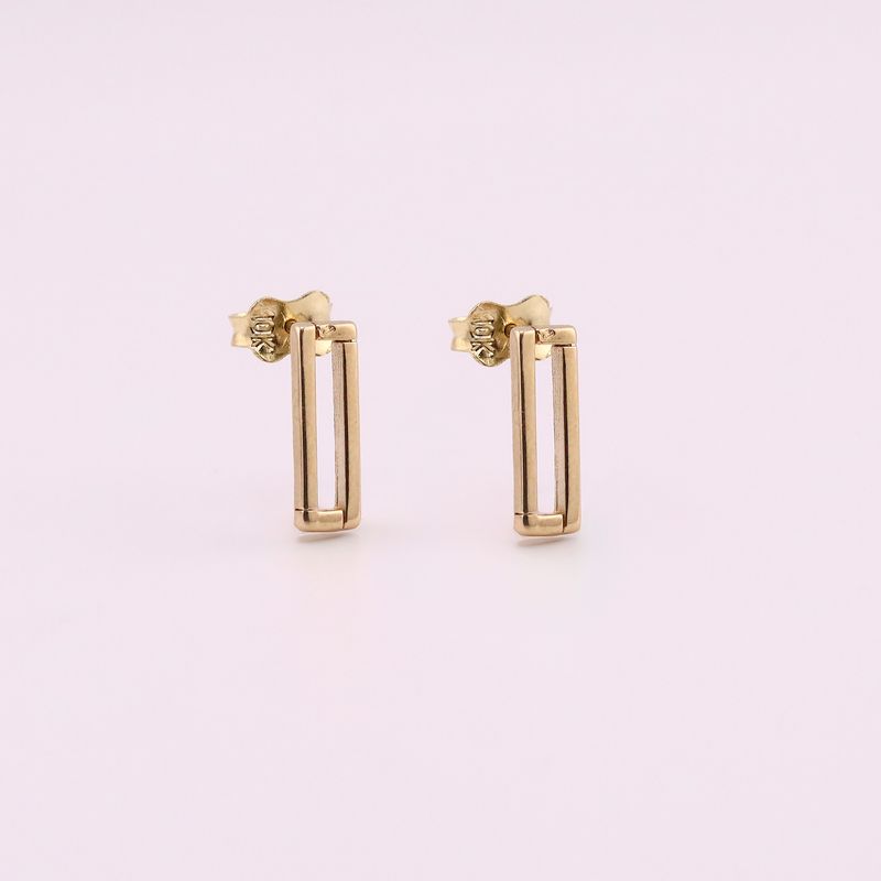 Aretes Rectangulo 10k 1.2g