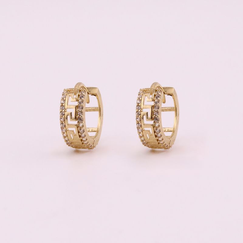 Aretes Huggies Griegos C/p  10k 2.1g