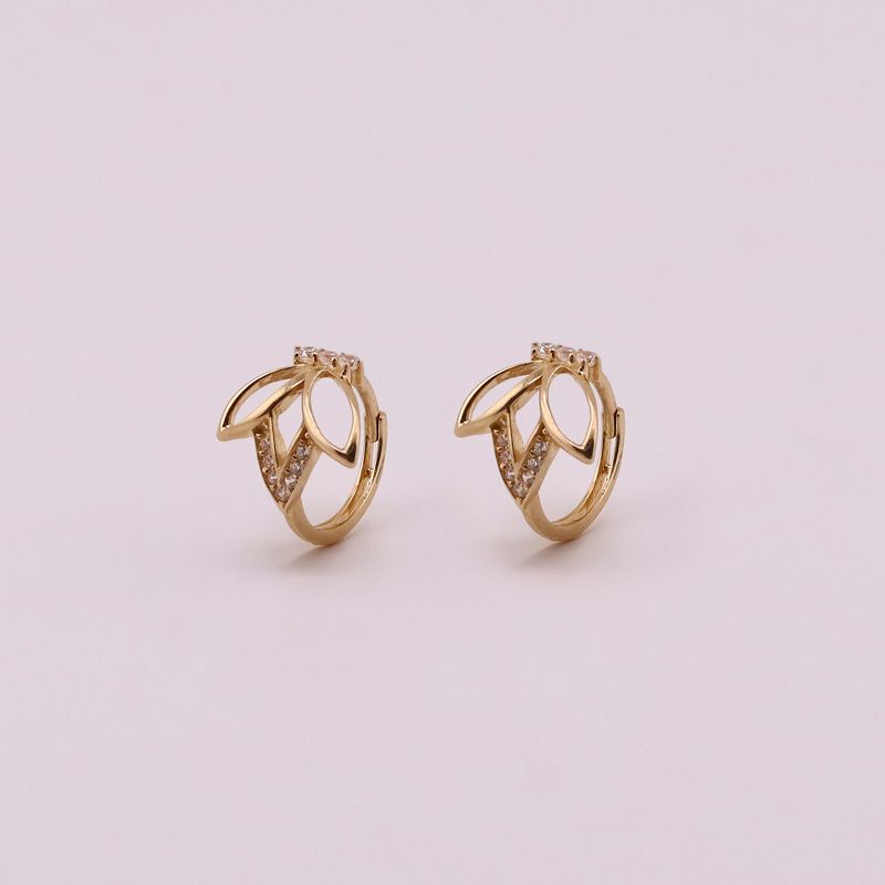 Aretes Hugguies Media Mariposa 10k 1.3g