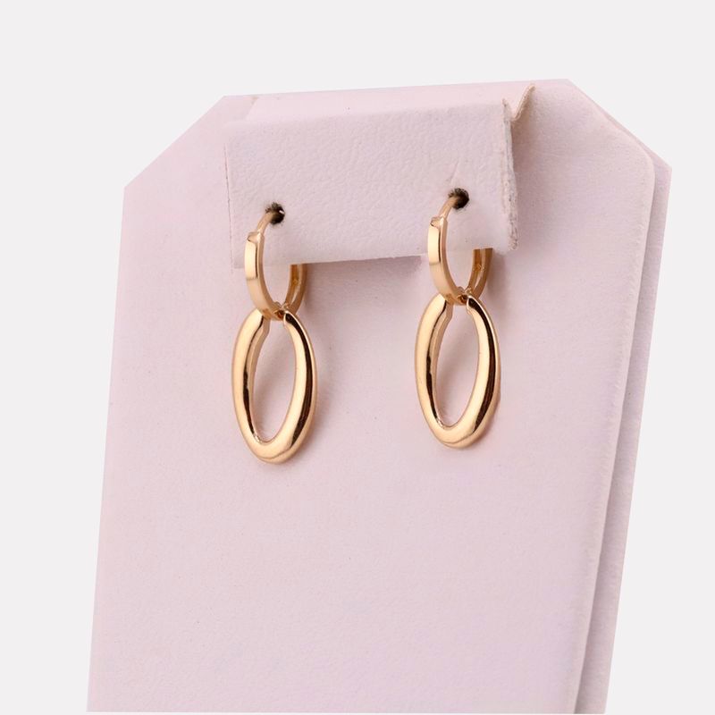 Aretes Huggies Ovalo 10k 2.2g