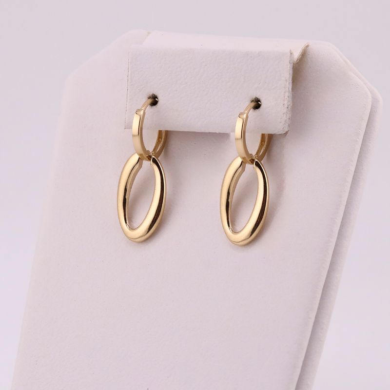 Aretes Huggies Ovalo 10k 2.2g