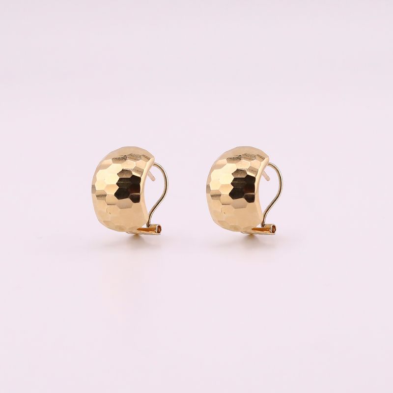 Aretes Patente Facetados 10k 1.8g