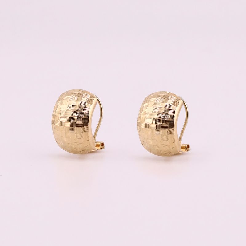 Aretes Patente Facetados 10k 1.9g
