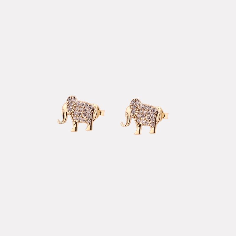 Aretes Elefante C/p 10k 0.8g