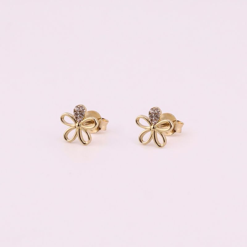 Aretes Flor C/p 10k 1g