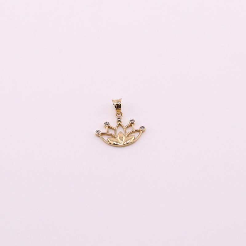 Dije Flor De Loto C/p Bcas 10k 0.9g