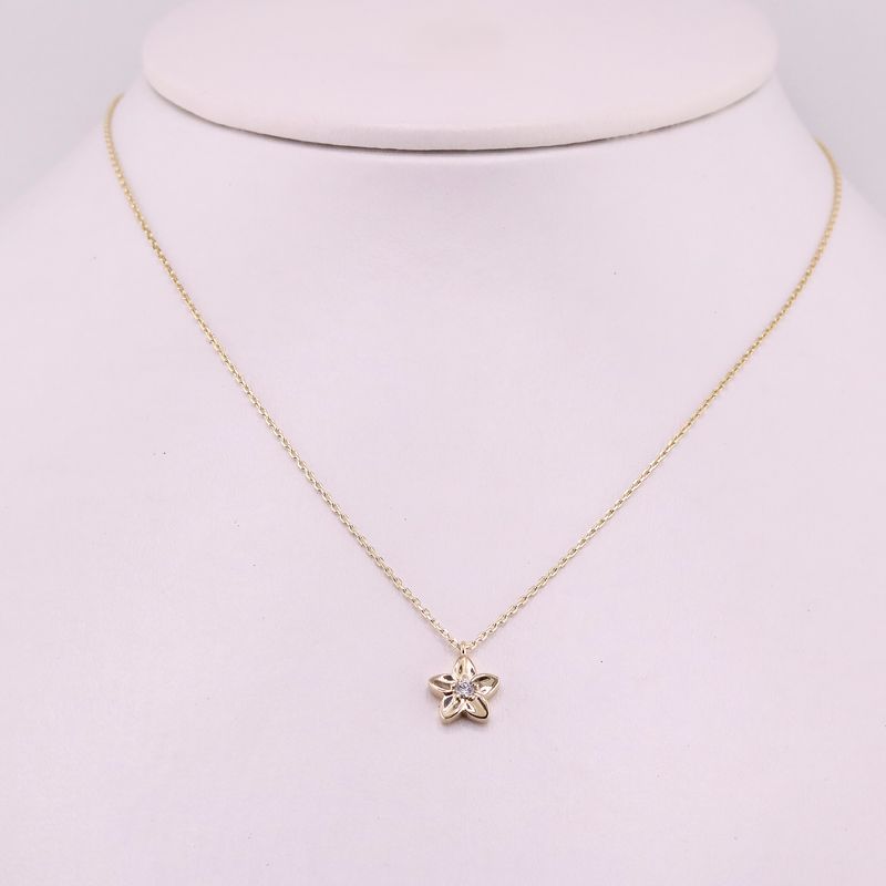 Gargantilla Flor 10k 2g