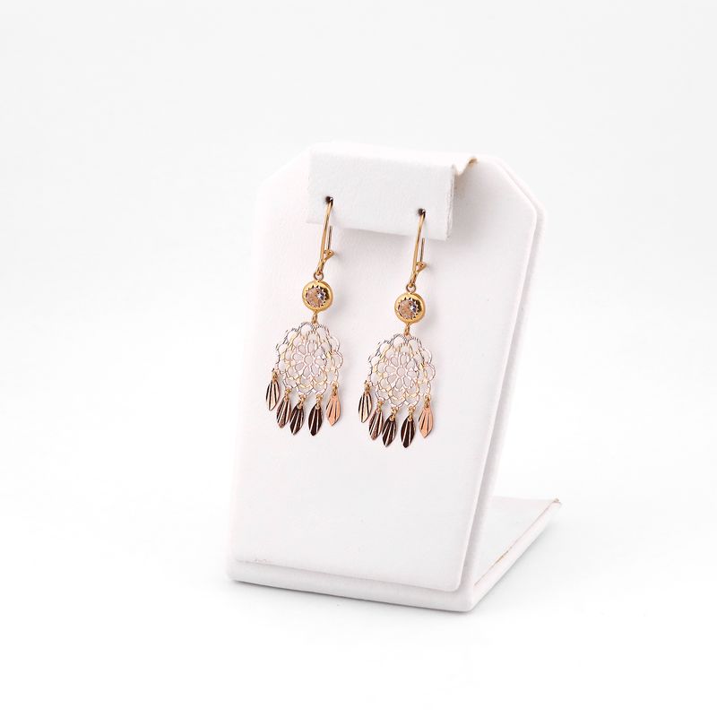 Aretes Tipo Atrapasueños 14k 2.1g