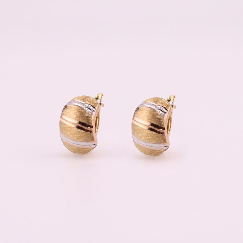 Aretes Satinados 14k 2.3g