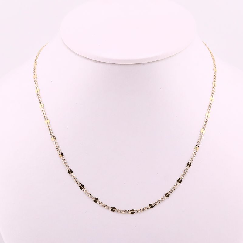 Cadena Mixta 14k 2.5g 44cm