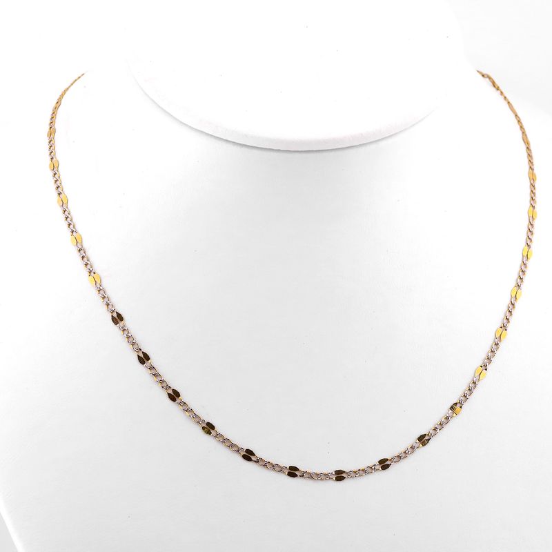 Cadena Mixta 14k 2.5g 44cm