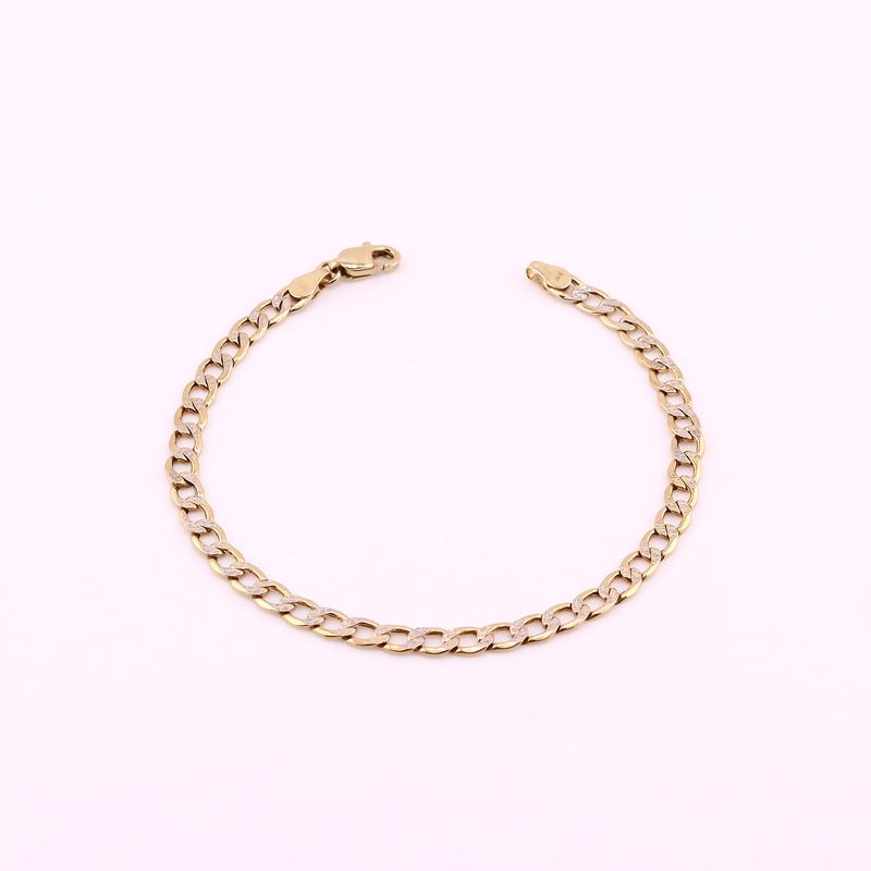 Pulso Eslabon Dimant. 14k 2.9g 17cm