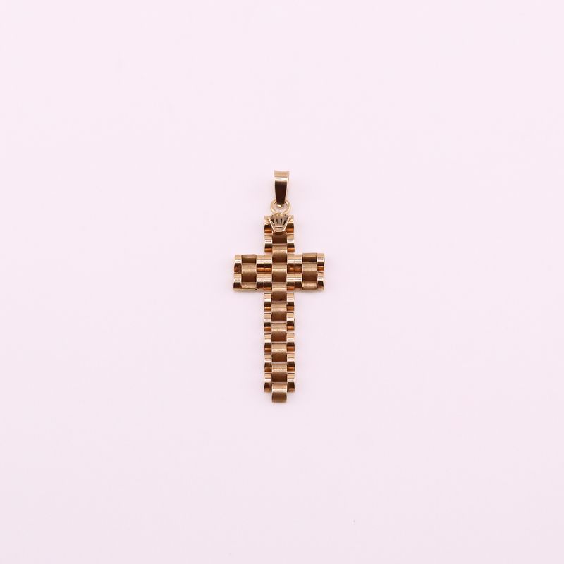 Dije Cruz Tipo Rolex 14k 2.6g