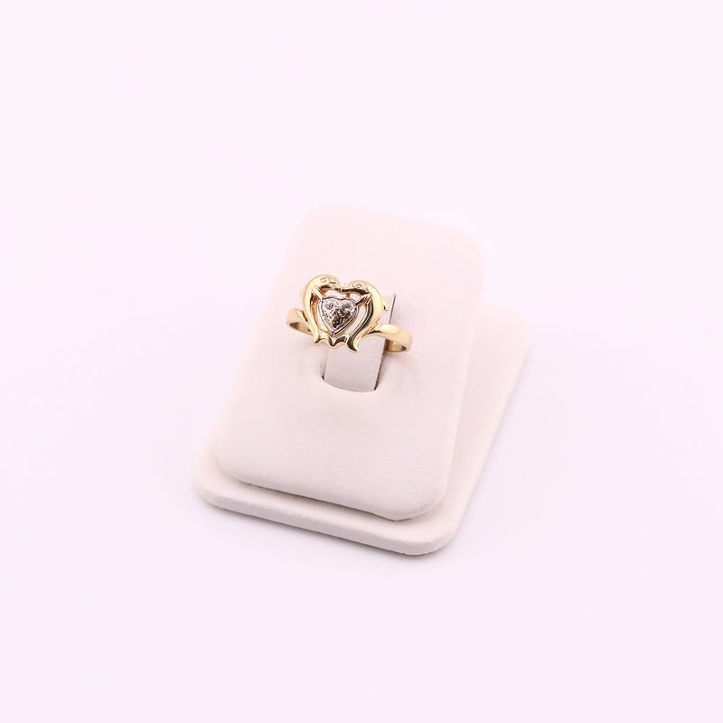 Anillo Delfines Corazon 14k 2.1g #7