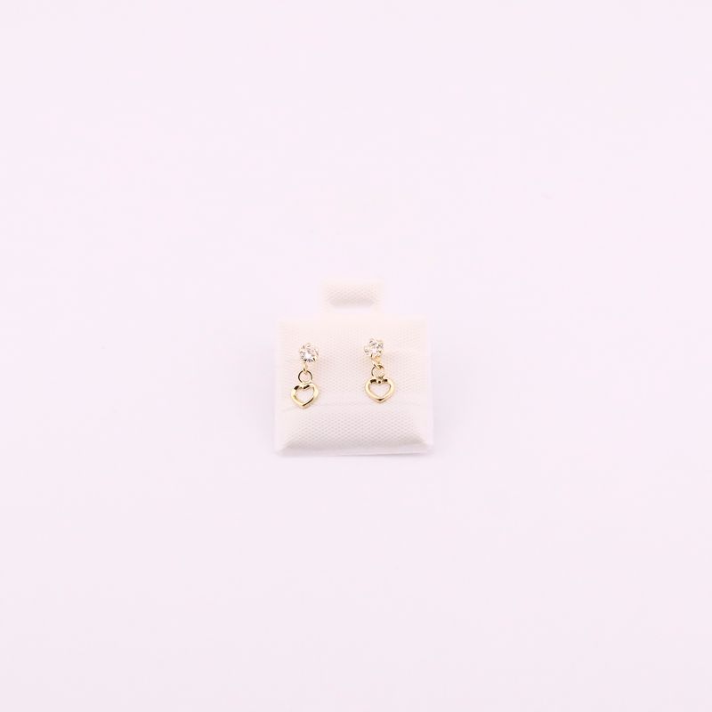 Broqueles Corazon Colg. 10k 0.3g