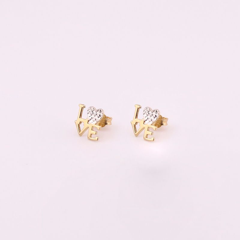 Aretes Love 14k 1.4g