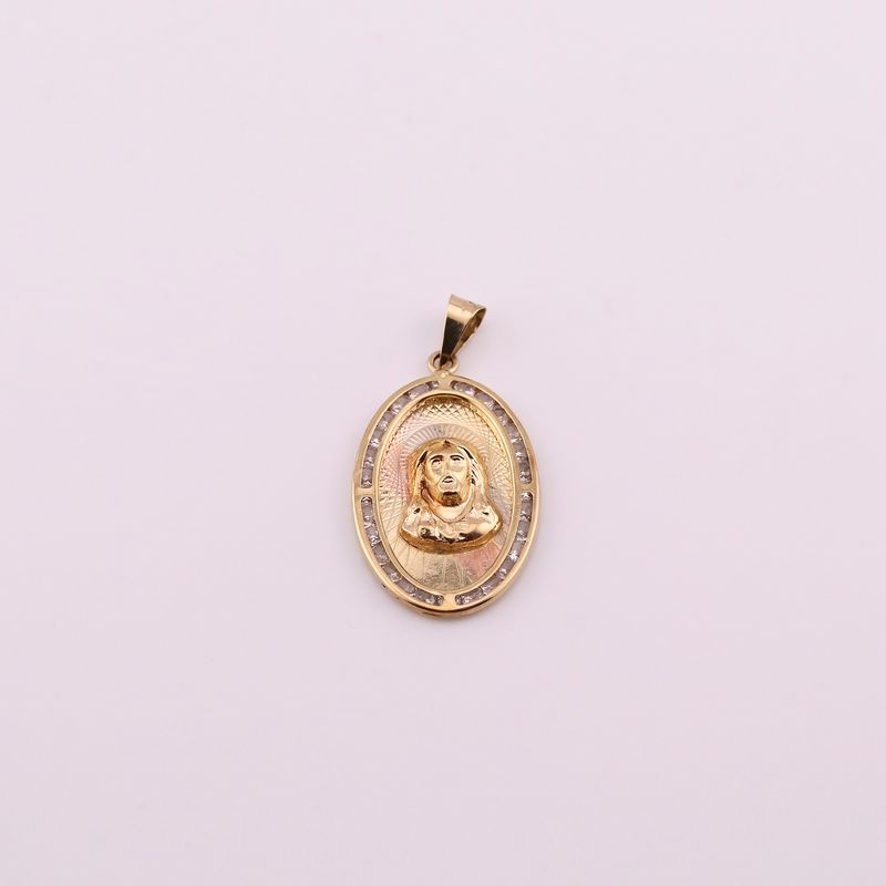 Dije Ovalo Cristo C/p 14k 2.4