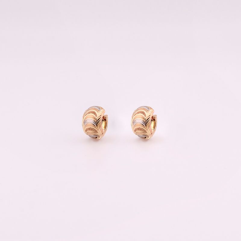 Aretes Huggies  Relimados Tnos 14k 3.1g