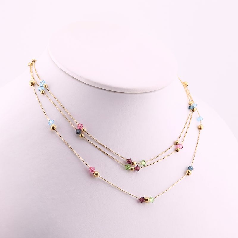Gargantilla C/p Colores  14k 6.5g