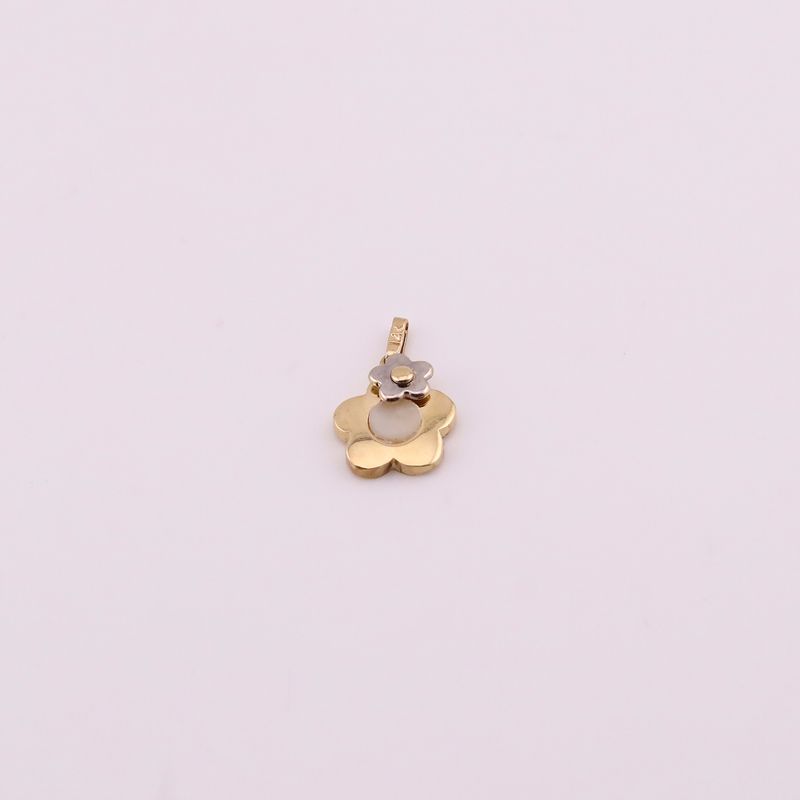 Dije Flor C/p Bca 14k 1.3g